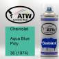 Preview: Chevrolet, Aqua Blue Poly, 36 (1974): 400ml Sprühdose, von ATW Autoteile West.